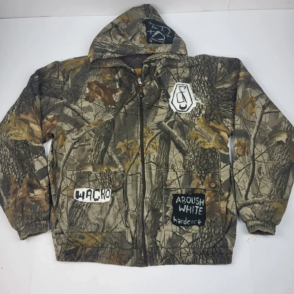 Whitewater Vintage Men’s Hunting Camo Jacket Insulated Hood M RealTree customize